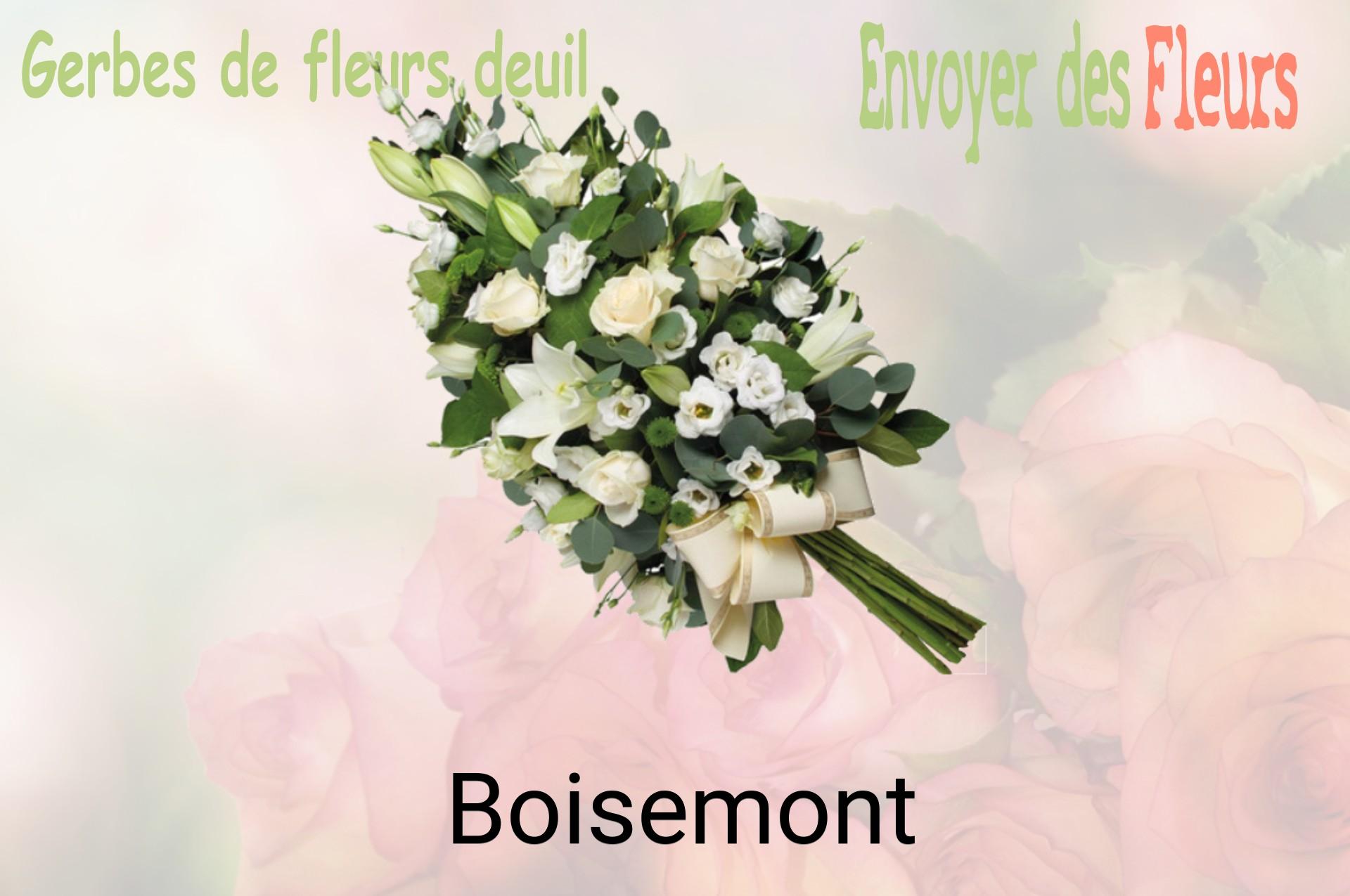 Gerbe de fleurs de deuil livrée à Boisemont
